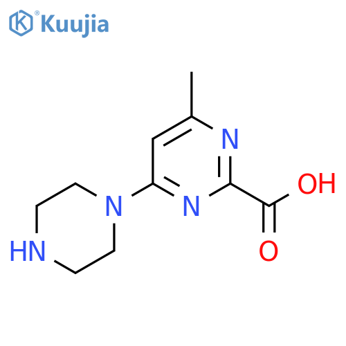 4-Methyl-6-(piperazin-1-yl)pyrimidine-2-carboxylic acid structure