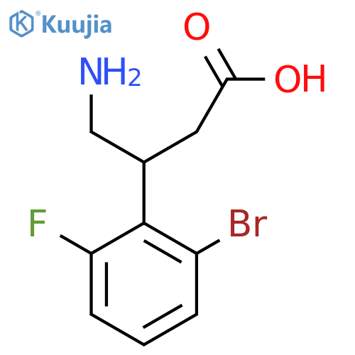 4-amino-3-(2-bromo-6-fluorophenyl)butanoic acid structure