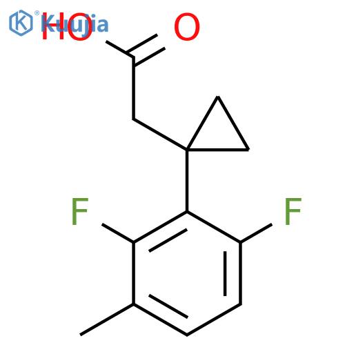 2-1-(2,6-difluoro-3-methylphenyl)cyclopropylacetic acid structure