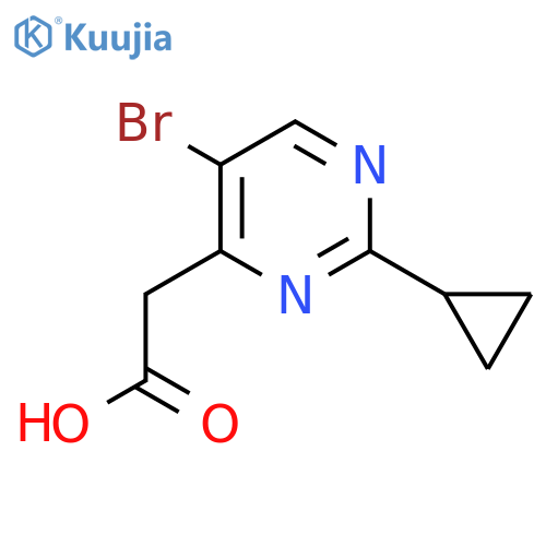 2-(5-bromo-2-cyclopropylpyrimidin-4-yl)acetic acid structure