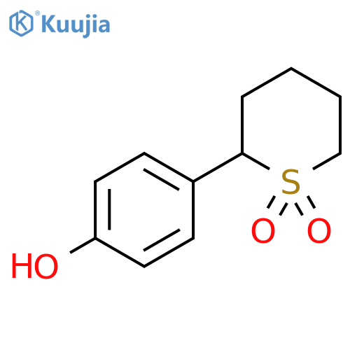 2-(4-Hydroxyphenyl)-1lambda6-thiane-1,1-dione structure