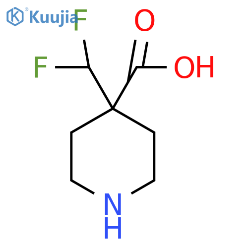 4-(Difluoromethyl)piperidine-4-carboxylic acid structure
