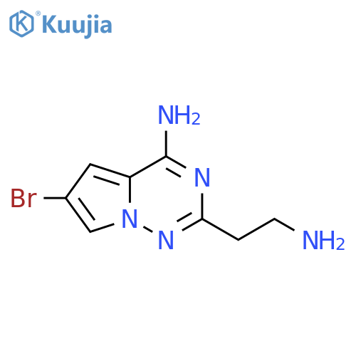 2-(2-aminoethyl)-6-bromopyrrolo[2,1-f][1,2,4]triazin-4-amine structure