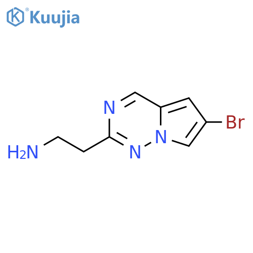 2-{6-bromopyrrolo[2,1-f][1,2,4]triazin-2-yl}ethan-1-amine structure