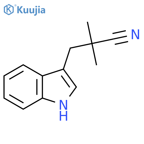 3-(1H-indol-3-yl)-2,2-dimethylpropanenitrile structure