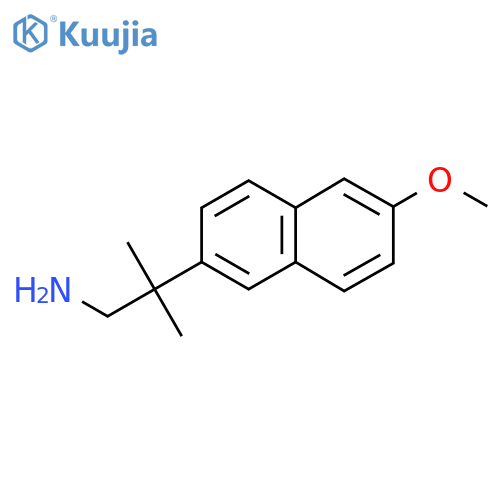 2-(6-methoxynaphthalen-2-yl)-2-methylpropan-1-amine structure