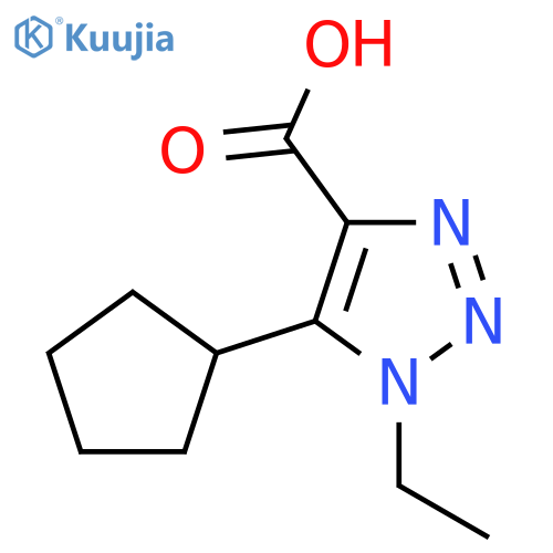 5-cyclopentyl-1-ethyl-1H-1,2,3-triazole-4-carboxylic acid structure