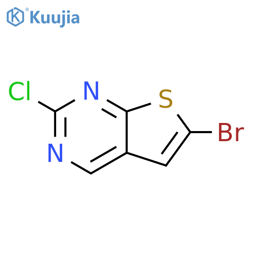 Thieno[2,3-d]pyrimidine, 6-bromo-2-chloro- structure