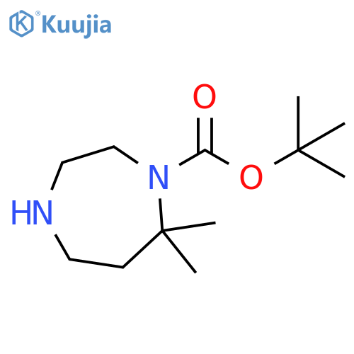 tert-butyl 7,7-dimethyl-1,4-diazepane-1-carboxylate structure