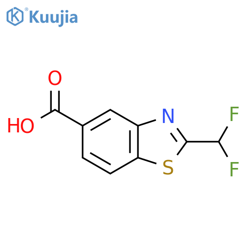 2-(Difluoromethyl)-1,3-benzothiazole-5-carboxylic acid structure