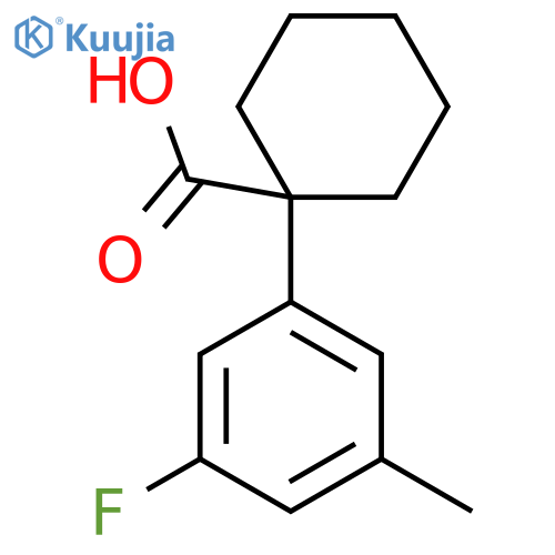 1-(3-Fluoro-5-methylphenyl)cyclohexane-1-carboxylic acid structure