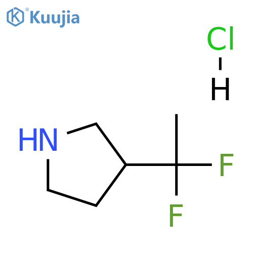 3-(1,1-difluoroethyl)pyrrolidine;hydrochloride structure