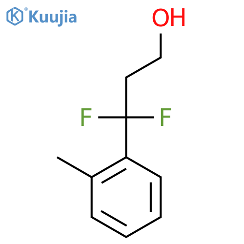 3,3-difluoro-3-(2-methylphenyl)propan-1-ol structure