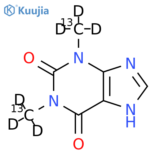 Theophylline-13C2d6 structure
