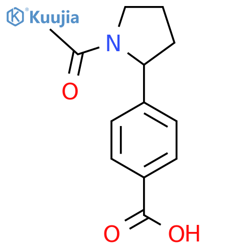 4-(1-Acetylpyrrolidin-2-yl)benzoic acid structure