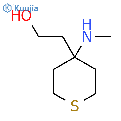 2-4-(methylamino)thian-4-ylethan-1-ol structure