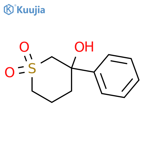 3-hydroxy-3-phenyl-1lambda6-thiane-1,1-dione structure