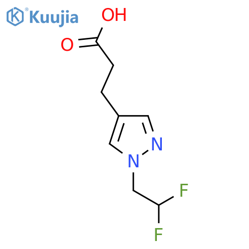 3-[1-(2,2-difluoroethyl)-1H-pyrazol-4-yl]propanoic acid structure
