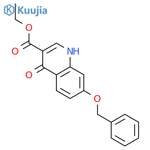 3-Quinolinecarboxylicacid, 4-hydroxy-7-(phenylmethoxy)-, ethyl ester structure
