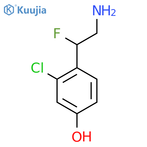 4-(2-amino-1-fluoroethyl)-3-chlorophenol structure