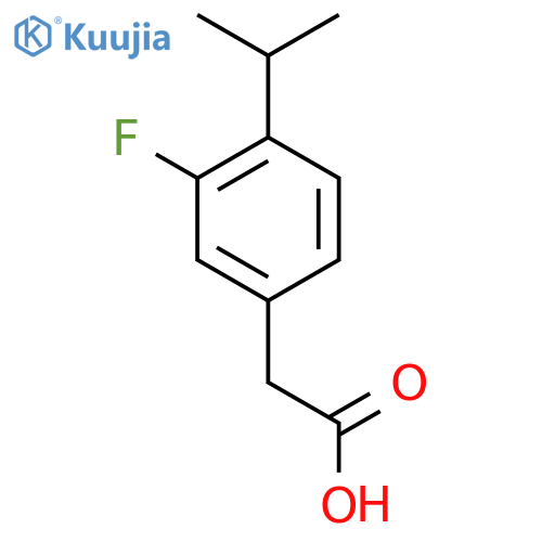 2-3-fluoro-4-(propan-2-yl)phenylacetic acid structure