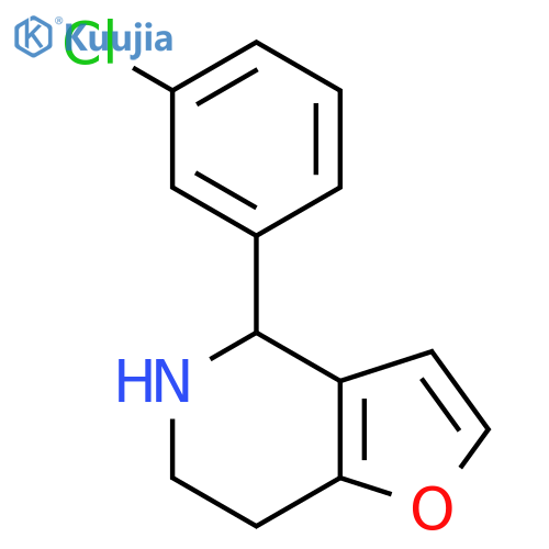 4-(3-chlorophenyl)-4H,5H,6H,7H-furo3,2-cpyridine structure