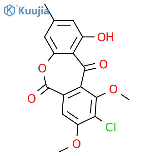 1,8,10-Trihydroxy-3-methyldibenz[b,e]oxepin-6,11-dione; 9-Chloro, 8,10-di-Me ether structure