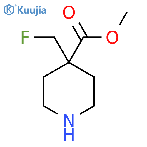 methyl 4-(fluoromethyl)piperidine-4-carboxylate structure