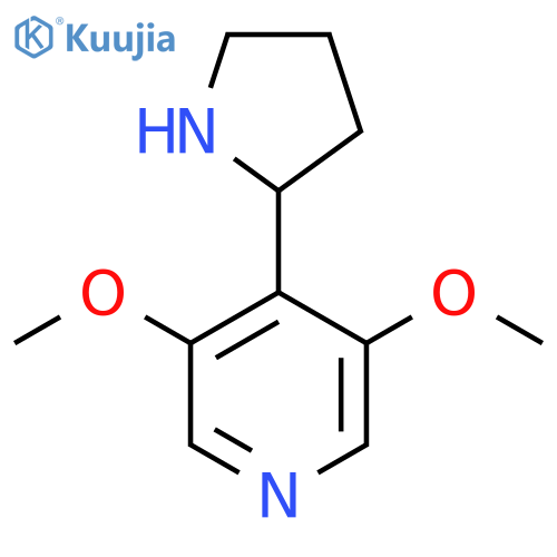 3,5-Dimethoxy-4-(pyrrolidin-2-yl)pyridine structure