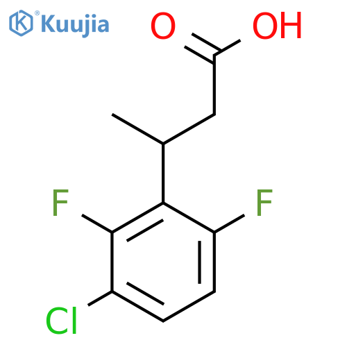 3-(3-chloro-2,6-difluorophenyl)butanoic acid structure