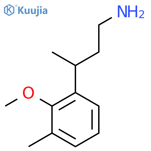 3-(2-methoxy-3-methylphenyl)butan-1-amine structure