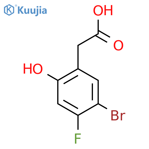 5-Bromo-4-fluoro-2-hydroxyphenylacetic acid structure