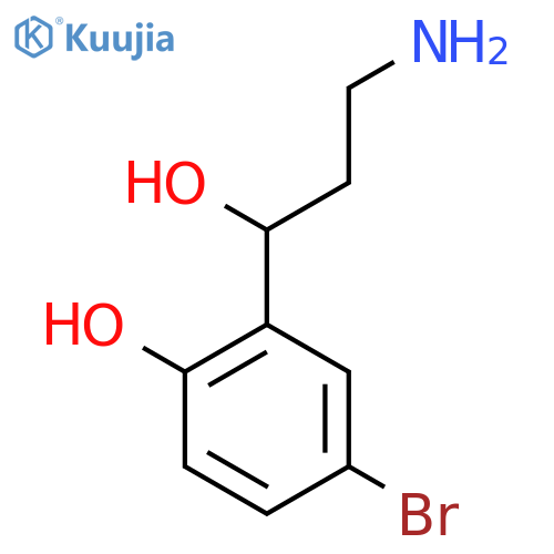 2-(3-amino-1-hydroxypropyl)-4-bromophenol structure