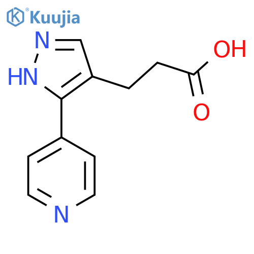 3-(3-(Pyridin-4-yl)-1H-pyrazol-4-yl)propanoic acid structure