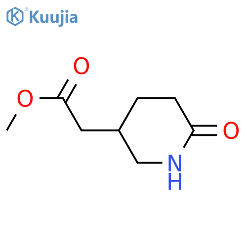 methyl 2-(6-oxo-3-piperidyl)acetate structure