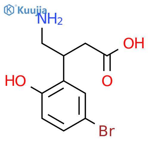 4-amino-3-(5-bromo-2-hydroxyphenyl)butanoic acid structure