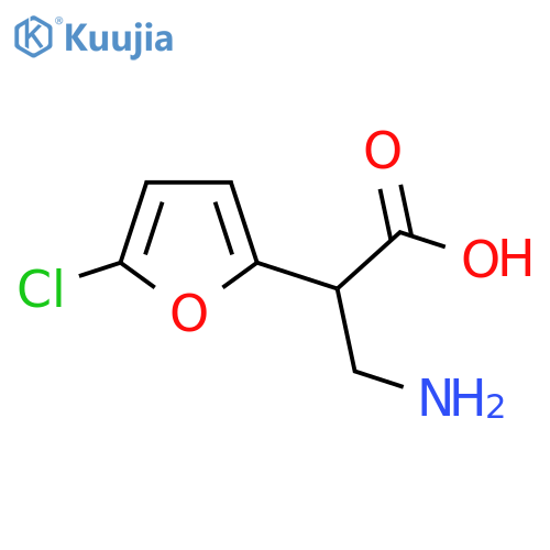 3-amino-2-(5-chlorofuran-2-yl)propanoic acid structure