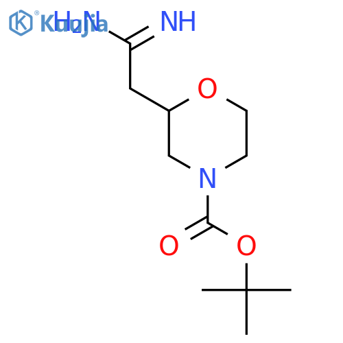 Tert-butyl 2-(carbamimidoylmethyl)morpholine-4-carboxylate structure