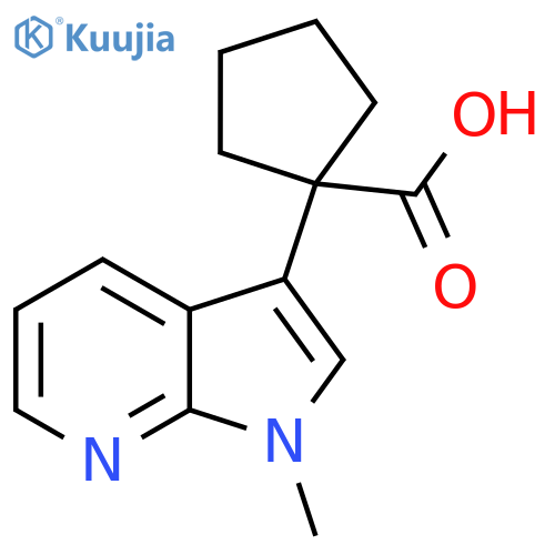 1-{1-methyl-1H-pyrrolo2,3-bpyridin-3-yl}cyclopentane-1-carboxylic acid structure