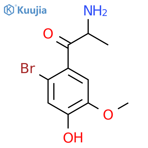 2-amino-1-(2-bromo-4-hydroxy-5-methoxyphenyl)propan-1-one structure