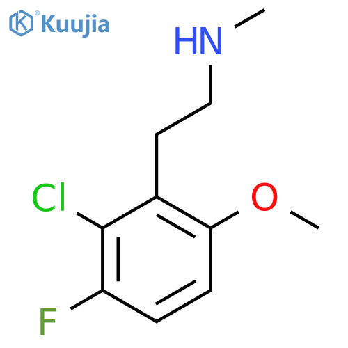 2-(2-chloro-3-fluoro-6-methoxyphenyl)ethyl(methyl)amine structure