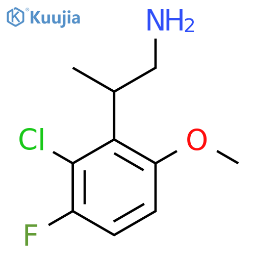 2-(2-chloro-3-fluoro-6-methoxyphenyl)propan-1-amine structure