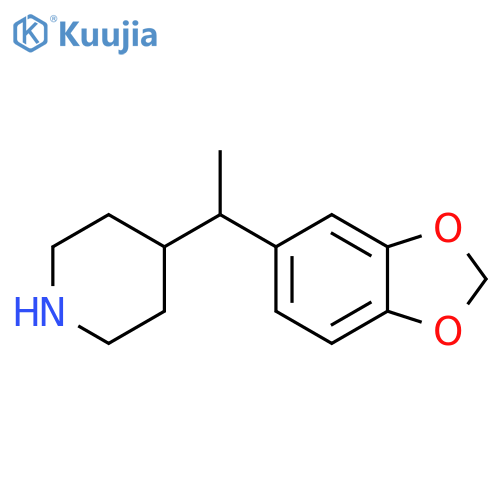 4-[1-(1,3-Dioxaindan-5-yl)ethyl]piperidine structure