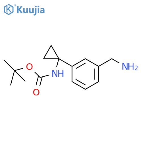tert-Butyl (1-(3-(aminomethyl)phenyl)cyclopropyl)carbamate structure