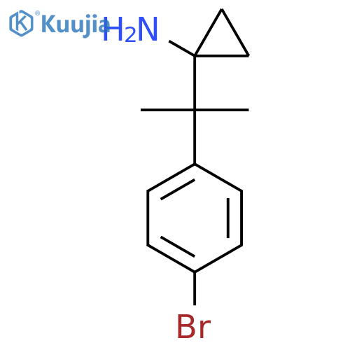 1-2-(4-bromophenyl)propan-2-ylcyclopropan-1-amine structure