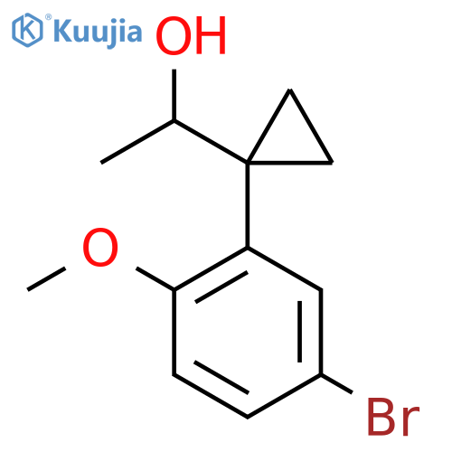 1-1-(5-bromo-2-methoxyphenyl)cyclopropylethan-1-ol structure