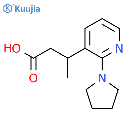 3-2-(pyrrolidin-1-yl)pyridin-3-ylbutanoic acid structure