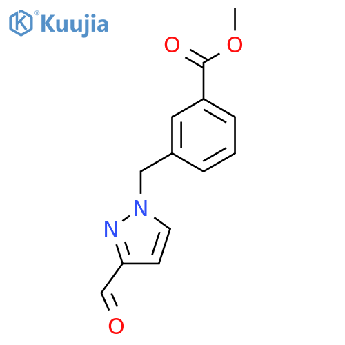 methyl 3-[(3-formyl-1H-pyrazol-1-yl)methyl]benzoate structure
