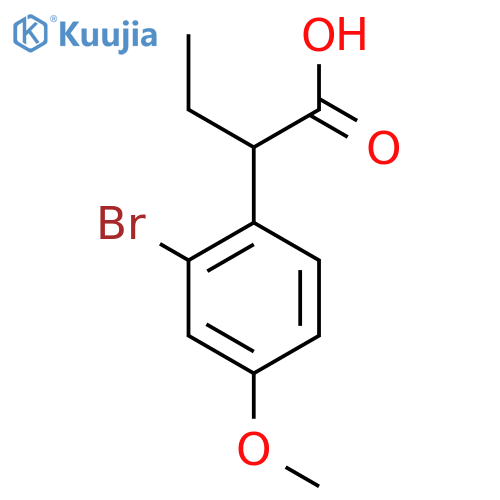 2-(2-bromo-4-methoxyphenyl)butanoic acid structure