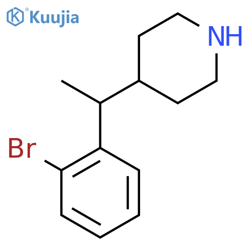 4-1-(2-bromophenyl)ethylpiperidine structure
